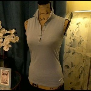 Nike sleeveless dry fit golf shirt, Heather gray size xs